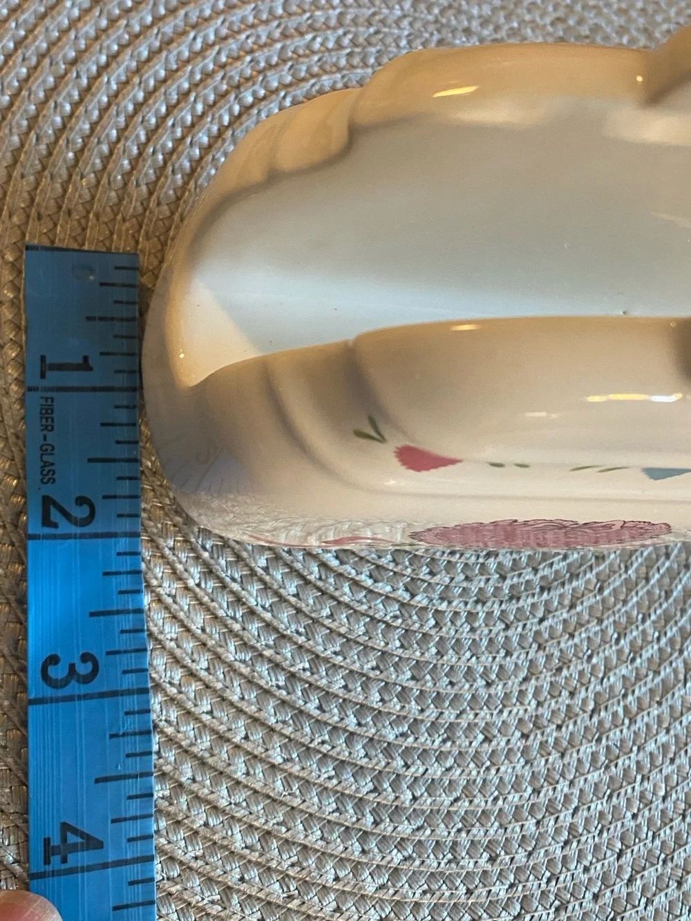 Vintage 80s Cottagecore Ceramic Napkin Holder Country Heart Bow Grannycore Caddy